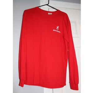 Red browning long sleeve T-shirt size M